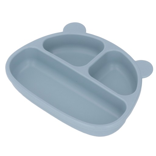 Тарілка 2016230008214 сіра силіконова