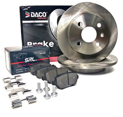 ДИСКИ + КОЛОДКИ ЗАДНІ 4 БОЛТА OPEL COMBO C 264MM