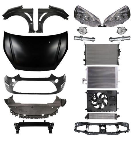 1591 - Ford S-Max 10-15 Ремень бампера, капот, крыло, КОМПЛЕКТ ДЕТАЛЕЙ