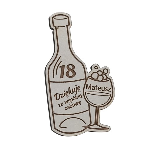 Спасибі гостям 18-річчя біла пляшка