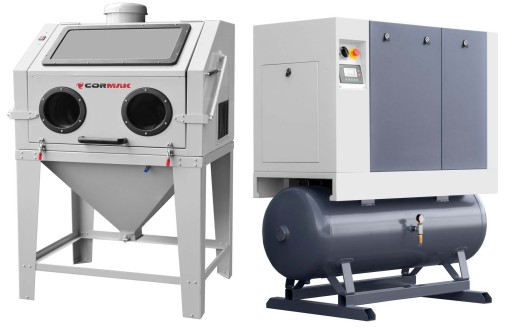 350 Л ПІСКОСТРУЙНА МАШИНА ВЕРХНИЙ ОТВОР ДЛЯ ПРОФІЛІВ ГВИНТОВИЙ КОМПРЕСОР 7,5 кВт 270 Л ЦИЛІНДР