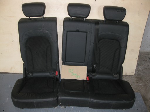 AUDI Q5 8R S-LINE Sitz SIEDZISKO OPARCIE heck schwarze Leder MATERIAL