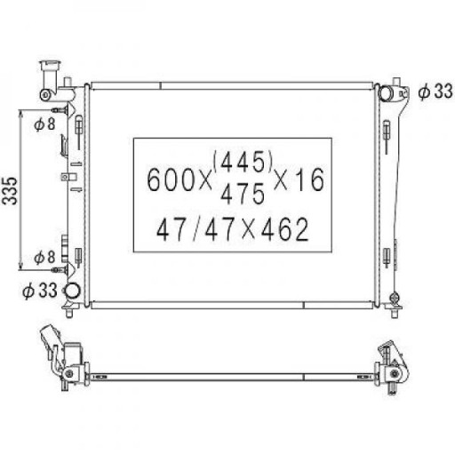 DCM3697 - Радиатор hyundai i30 12/2006-