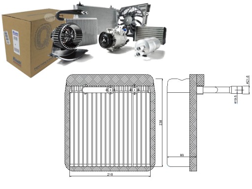 92193 - ВИПАРНИК КОНДИЦІОНЕРА FORD FOCUS TOURNEO CONNECT T