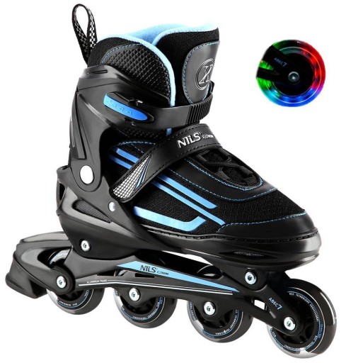 Роликові ковзани Nils Extreme NJ19803A чорно-сині, розміри 31-34