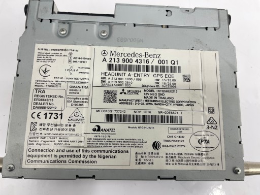 MERCEDES E-KLASA W213 A2139004316 RADIO navigation GPS EUROPA
