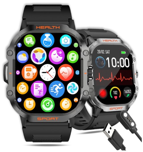 Smartwatch Zegarek Damski Męski Sportowy smart watch w Języku Polskim