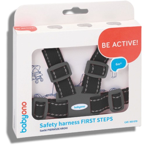 Прогулянкова упряж Babyono, чорна