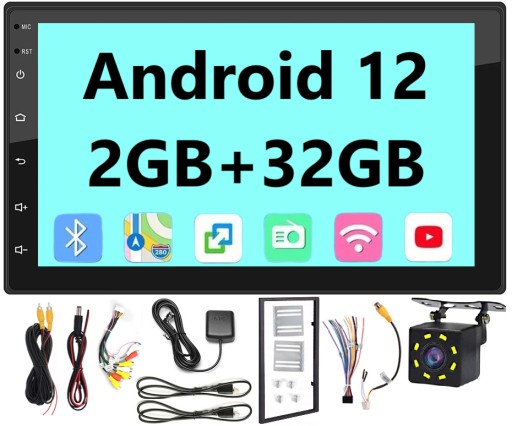 АВТОМОБІЛЬНИЙ РАДІОПРИЙМАЧ 2 DIN ANDROID USB GPS BLUETOOTH