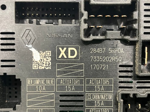 Module fusibles NISSAN MICRA K14 284B7 5RF0A