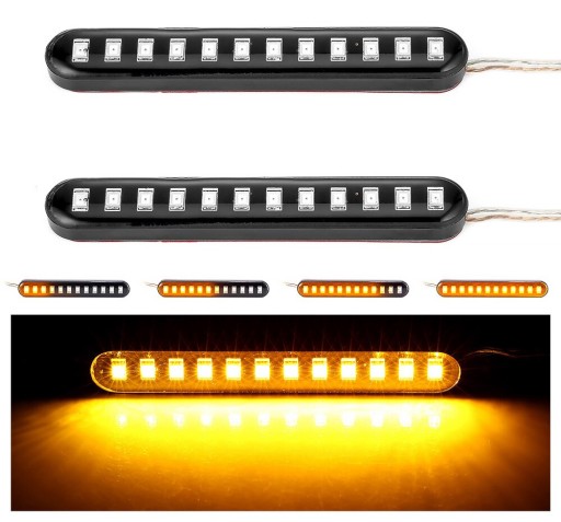 LISWY TAŚMY LED (СВЕТОДИОД ) PŁYWAJĄCE ПОВОРОТНИКИ МОТОЦИКЛА изображение 1