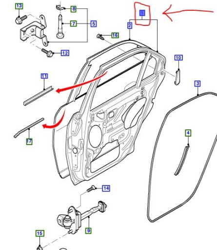 1446443 - Задние правые двери ford mondeo mk3 combined 2000-2007