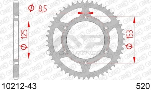 10212-43 - ЗАДНЯ ЗІРОЧКА AFAM. ОЦИНКОВАНА СРІБНА СТАЛЬ