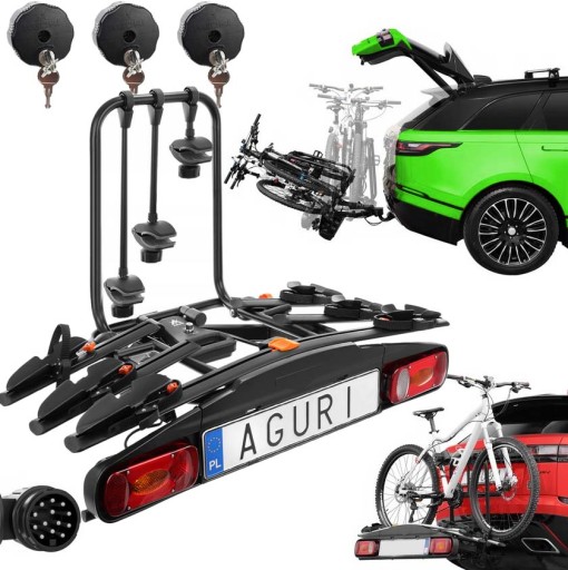 ВЕЛОСИПЕДНА ПЛАТФОРМА НА ГАЧКУ AGURI ACTIVE BLACK 3 BIKES TILTING