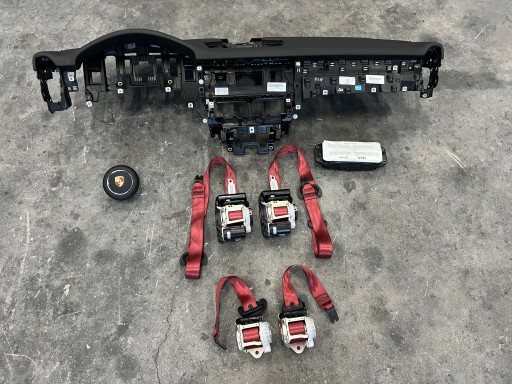 Porsche Cayenne 9Y ПОДУШКА БЕЗОПАСНОСТИ НА ПРИБОРНОЙ ПАНЕЛИ С КРАСНЫМИ ПОЛОСАМИ