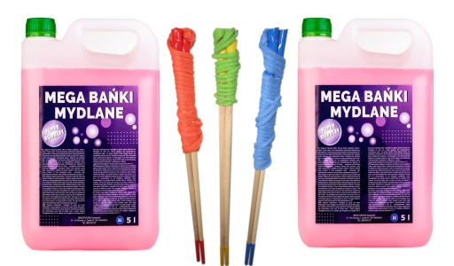 Набір Mega Fan рідина для бульбашок 2х5 л + 3 полюса