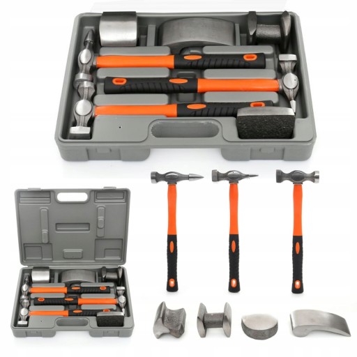 НАБОР МОЛОТКИ НАКОВАЛЬНИ 7 ЭЛЕМЕНТОВ KD319