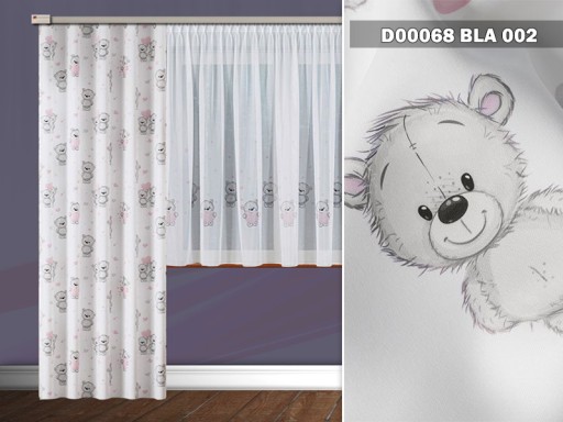 ДИТЯЧА ТКАНИНА ШТОРИ ВЕДМЕДИКИ 002 ШИРИНА/140СМ