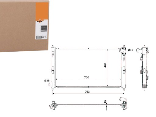 NRF53906/RS4 - Радиатор двигателя нрф 1330t2 1330v6 1350a297 mn156