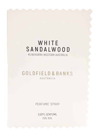goldfield & banks white sandalwood ekstrakt perfum 2 ml   