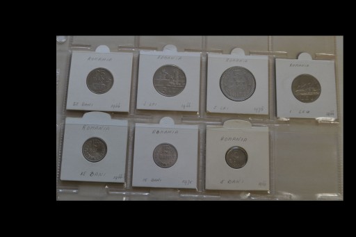 Rumunia - zestaw 7 monet - każda moneta inna - w holderach