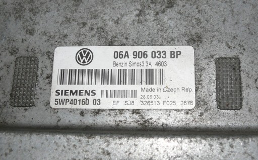 IMMOBILIZER computer ignition VW NEW BEETLE 1.6 16V BFS CABRIO 06A906033BP