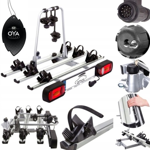 Велосипедна платформа для гака багажника 3 велосипеда 13pin