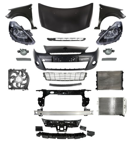 7701072012, 7701072013 - RENAULT CLIO III 09-14 ФОНАРЬ ПЕРЕДНЕГО БАМПЕРА КАПОТА