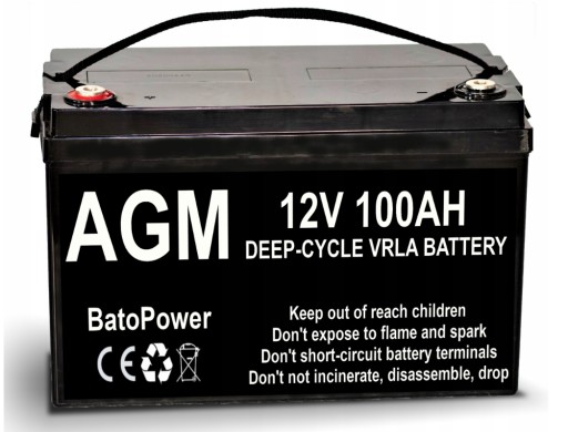 Batopower акумулятор 12v 100ah agm ups аварійне живлення 30кг