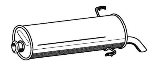 34.14.400 - ГЛУШИТЕЛЬ PEUGEOT 306 1.4-1.8/1.9 D 3 / 5D 93-