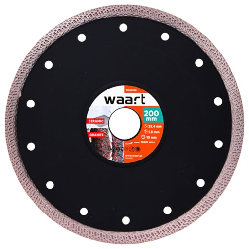 Tarcza Diamentowa Do Cięcia Gresu Ceramiki 200x25,4mm Warkoczowa
