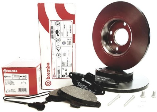 BREMBO TARCZE+KLOCKI ПЕРЕД FIAT PUNTO I II 500 изображение 1