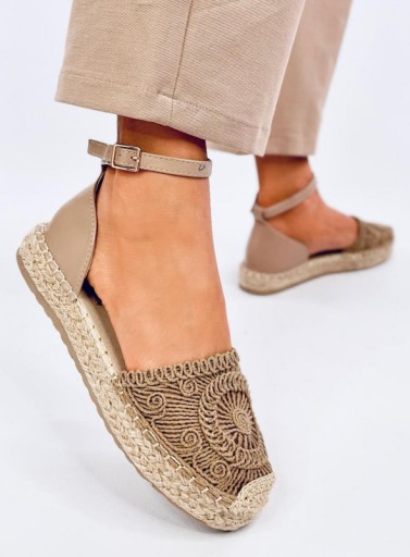 Prelamované espadrilky JASMINE KHAKI 37