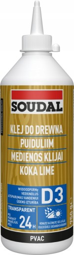 Wodoodporny klej do drewna SOUDAL 65A 750 ml