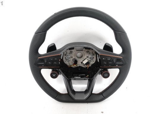 CUPRA LEON 5FA FORMENTOR 5FF Volant WIELOFUNKCYJNA Cuir, en cuir Palettes vitesse volant XEY