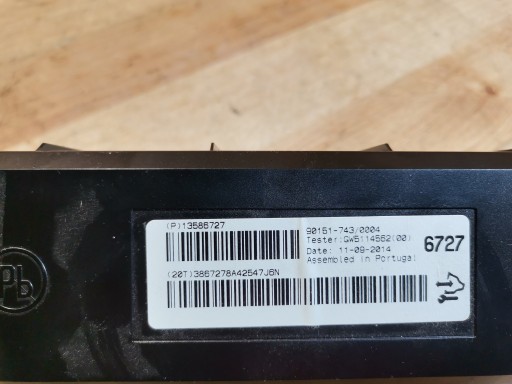 modulo CLIMATIZZATORE ARIA CONDIZIONATA 13586727 OPEL ZAFIRA C TOURER