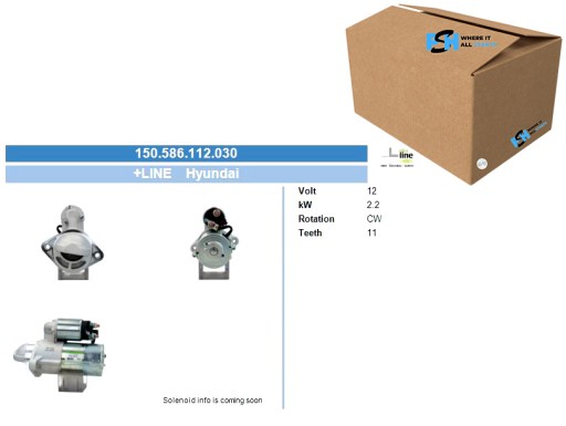 150.586.112.030 - Бв пш стартер хендай 2.2 квт стартер