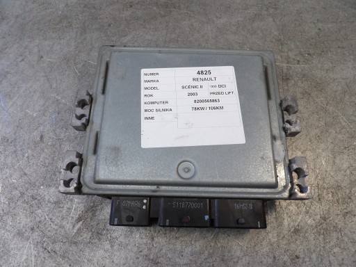 Renault Scenic II computer, control unit S122326109A 8200565863 8200592611