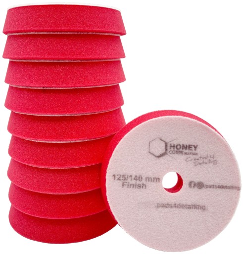 Мед 10x Sponge Pad Polisher R-DA Red 125/140/25