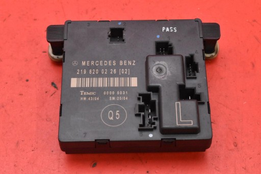 control unit module door left rear part 2198200226 MERCEDES CLS C219 04-08