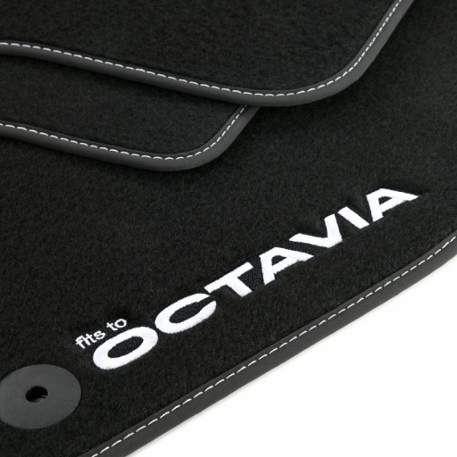 SKODA Octavia II 2008-2012 Велюрові килимки з вишивкою