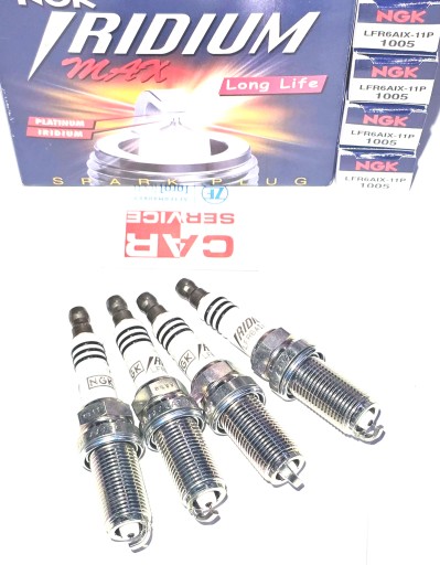 4x ngk 1005 lfr6aix-11p іридієва свічка iridium max long life