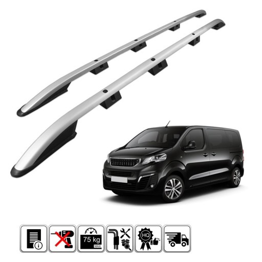 PEEX.73.0002 - Рейлинги на крышу для TOYOTA PROACE L3 длинные + 2016