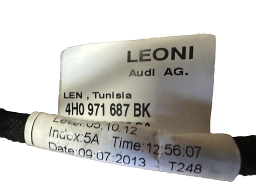 AUDI A8 4H D4 Kabelbaum Tür heck DOCIAG 4H0971687BK