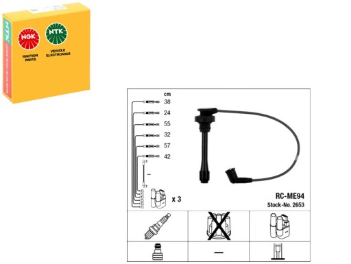 NGK2653(iMOTO) - Троси запалювання mitsubishi 3.0 3.5 v6 pajero 94 + водійський комплект v37 на бардачок - довідник зіткнень, талон огляду