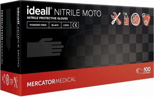 Nitrilové rukavice Nitrile MOTO 100 ks čierne L