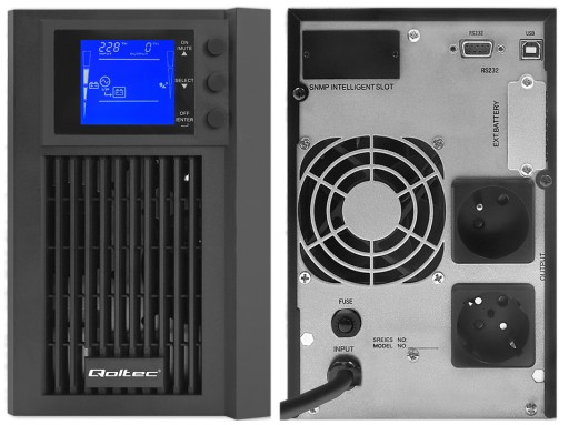 Джерело безперебійного живлення дбж синус qoltec чистий синус 2000ва/1600вт постійна фаза