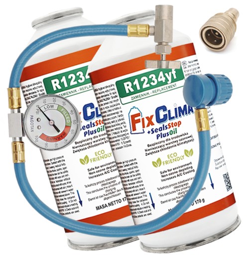 2X газовый кондиционер с зажимом R1234YF 2X170 г шланг адаптер