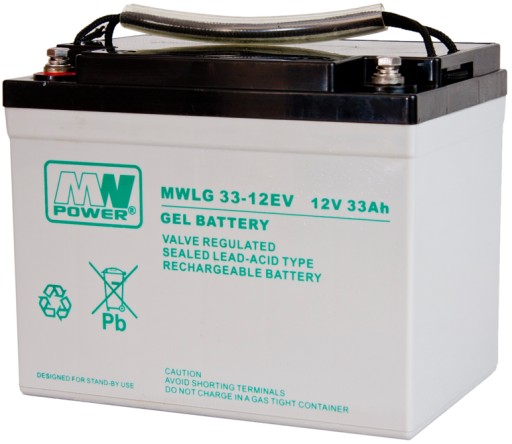 Акумуляторна батарея gel-vrla mwpower mwlg 12v 33ah mwlg33-12ev mwlg33 gel