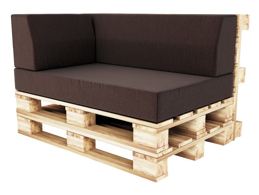 Poduchy ogrodowe na palety siedzisko narożnik Pianka 120x78x15 komplet